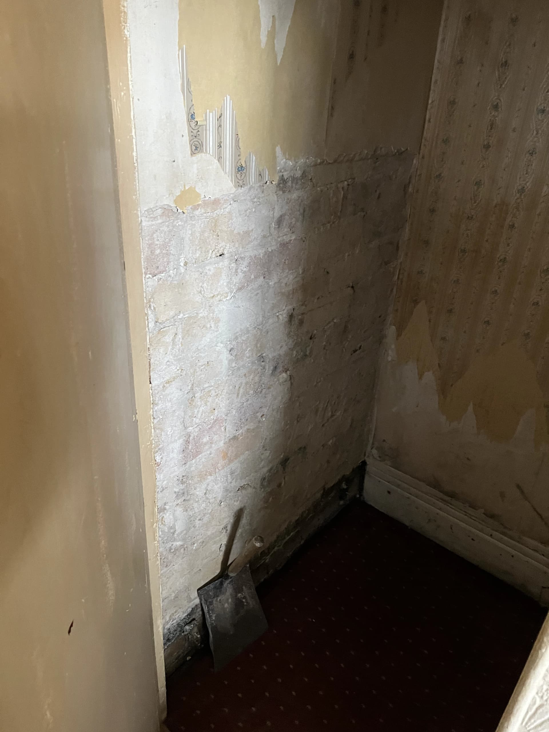 Damp proofing work in progress